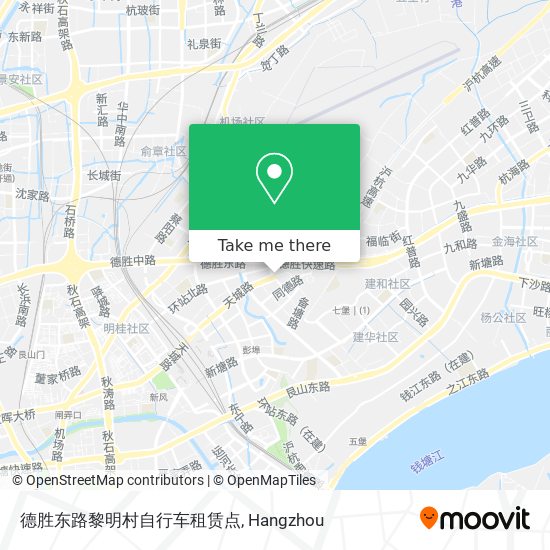 德胜东路黎明村自行车租赁点 map