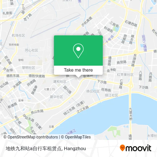 地铁九和站a自行车租赁点 map