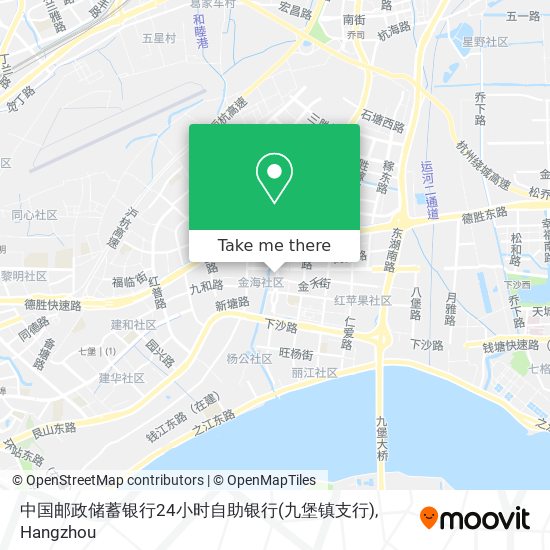 中国邮政储蓄银行24小时自助银行(九堡镇支行) map