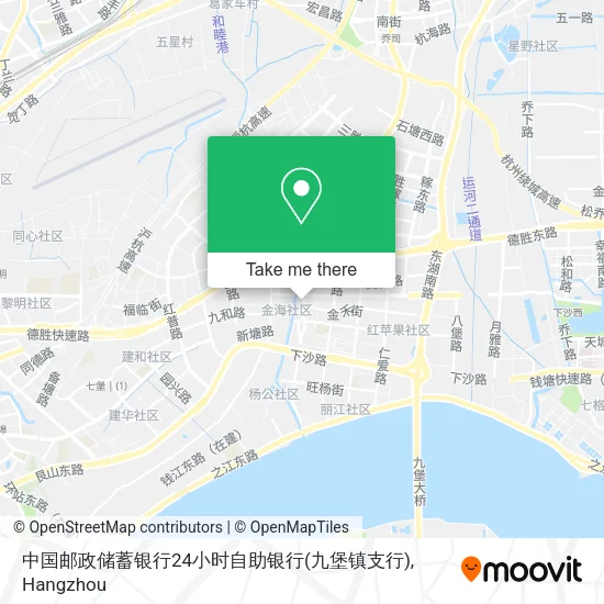 中国邮政储蓄银行24小时自助银行(九堡镇支行) map