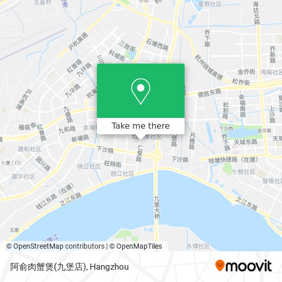 阿俞肉蟹煲(九堡店) map