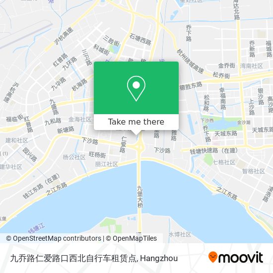 九乔路仁爱路口西北自行车租赁点 map