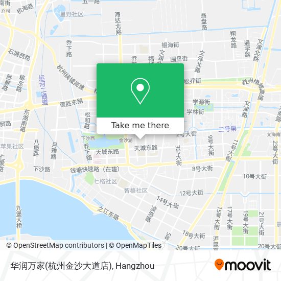 华润万家(杭州金沙大道店) map