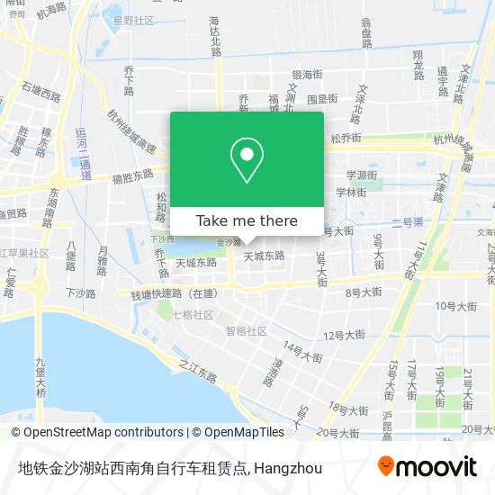 地铁金沙湖站西南角自行车租赁点 map
