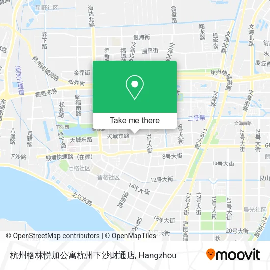 杭州格林悦加公寓杭州下沙财通店 map