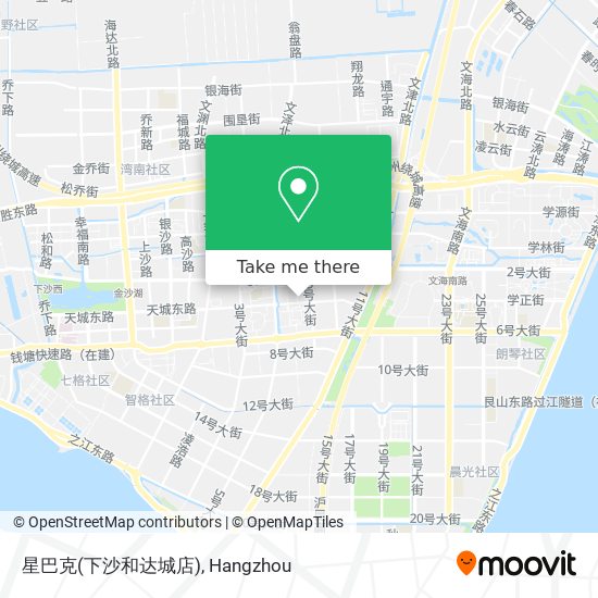 星巴克(下沙和达城店) map