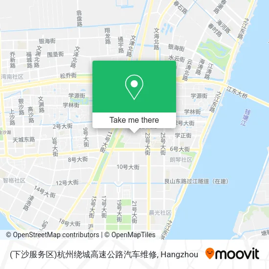 (下沙服务区)杭州绕城高速公路汽车维修 map
