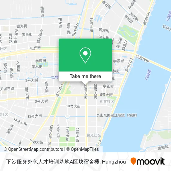下沙服务外包人才培训基地A区块宿舍楼 map