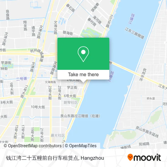 钱江湾二十五幢前自行车租赁点 map