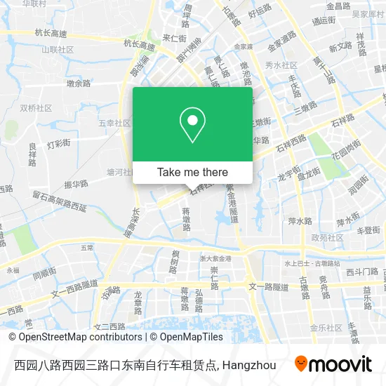 西园八路西园三路口东南自行车租赁点 map