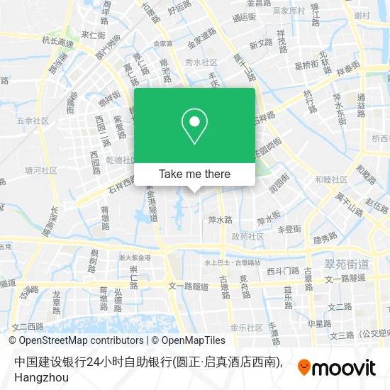 中国建设银行24小时自助银行(圆正·启真酒店西南) map