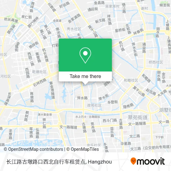 长江路古墩路口西北自行车租赁点 map