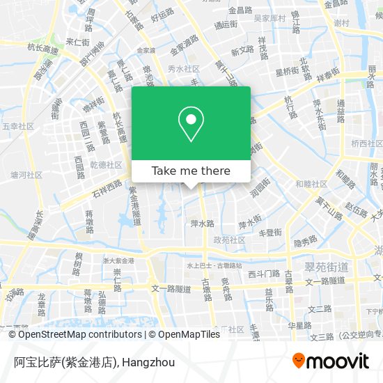 阿宝比萨(紫金港店) map