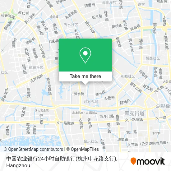中国农业银行24小时自助银行(杭州申花路支行) map