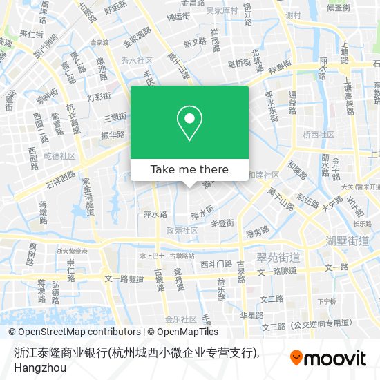 浙江泰隆商业银行(杭州城西小微企业专营支行) map