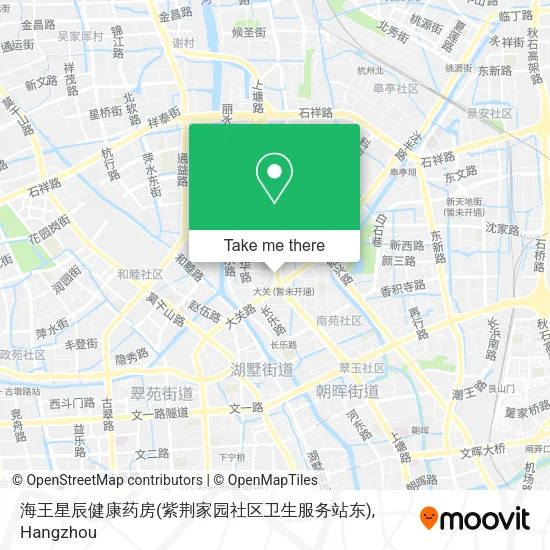 海王星辰健康药房(紫荆家园社区卫生服务站东) map