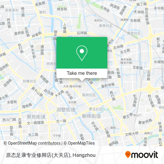 原态足康专业修脚店(大关店) map