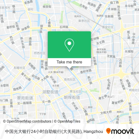 中国光大银行24小时自助银行(大关苑路) map