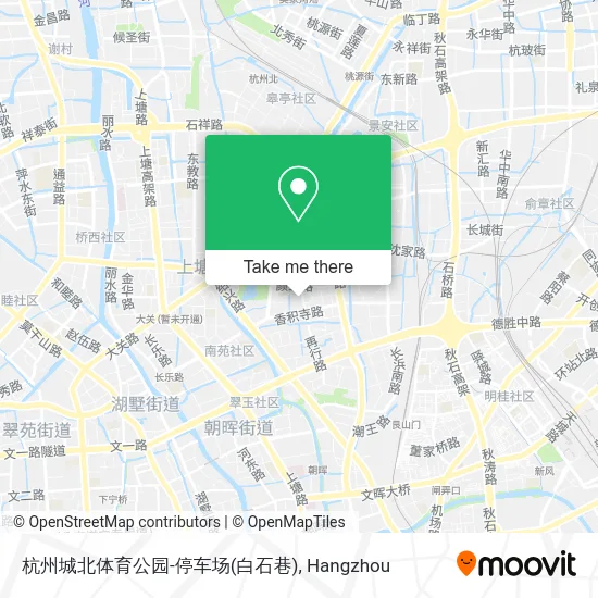 杭州城北体育公园-停车场(白石巷) map