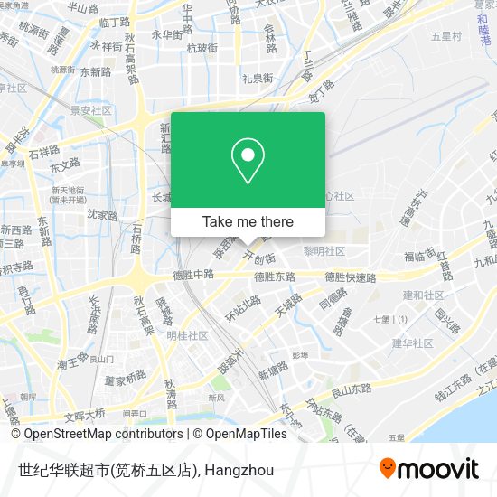 世纪华联超市(笕桥五区店) map