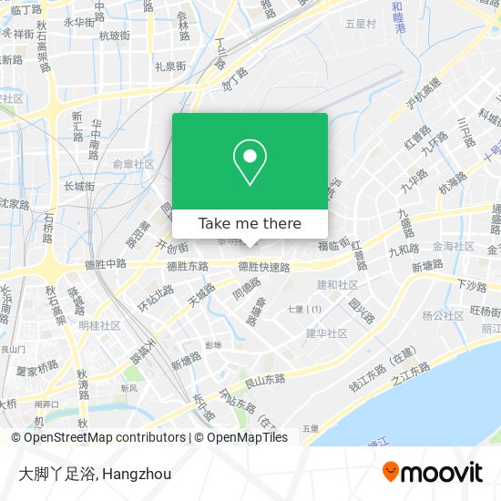 大脚丫足浴 map