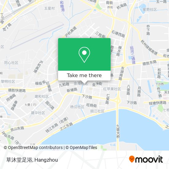 草沐堂足浴 map