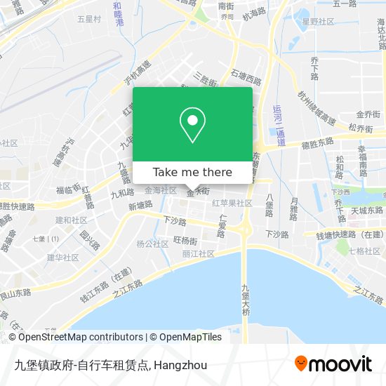 九堡镇政府-自行车租赁点 map