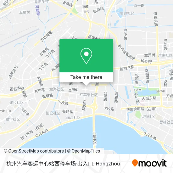 杭州汽车客运中心站西停车场-出入口 map