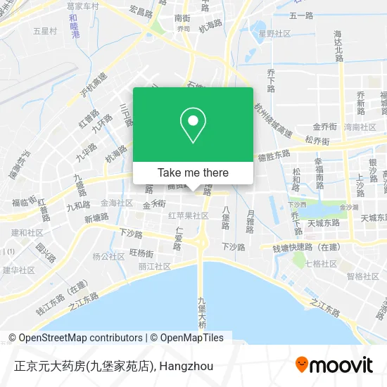 正京元大药房(九堡家苑店) map