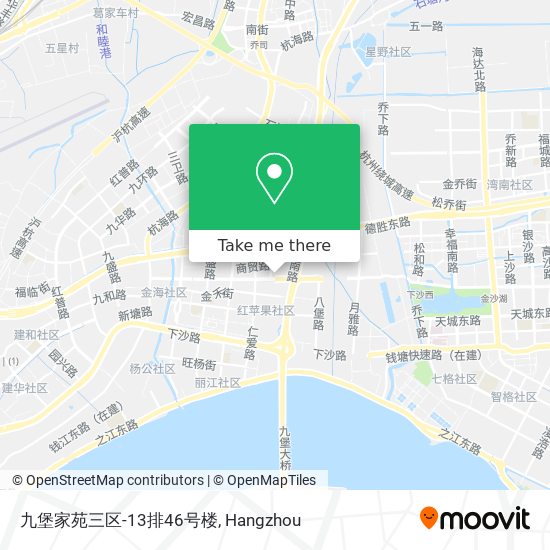 九堡家苑三区-13排46号楼 map