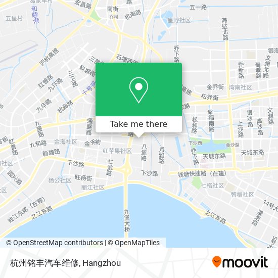 杭州铭丰汽车维修 map