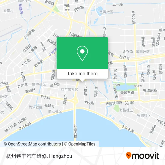 杭州铭丰汽车维修 map