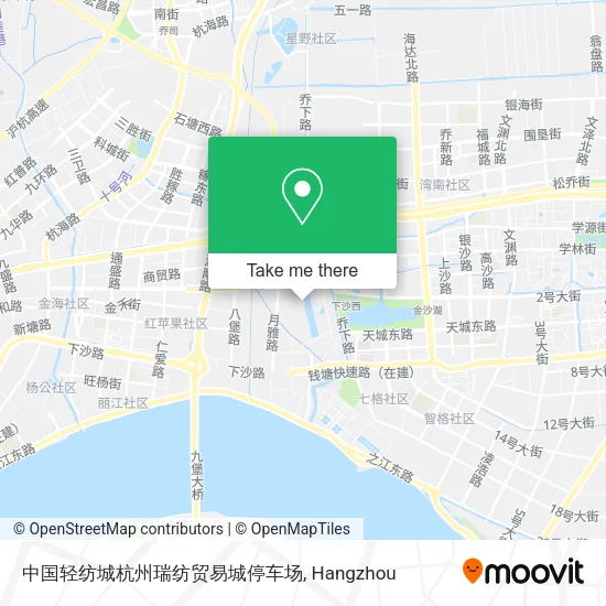 中国轻纺城杭州瑞纺贸易城停车场 map