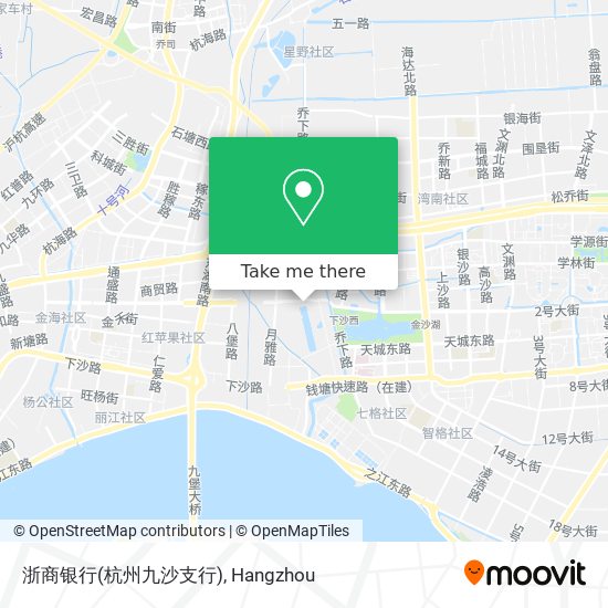 浙商银行(杭州九沙支行) map