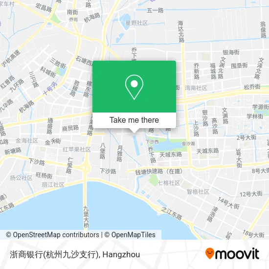 浙商银行(杭州九沙支行) map