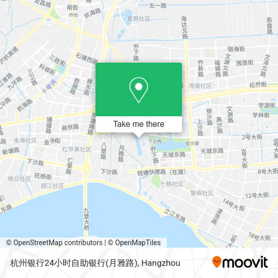 杭州银行24小时自助银行(月雅路) map