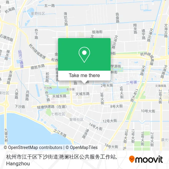 杭州市江干区下沙街道滟澜社区公共服务工作站 map
