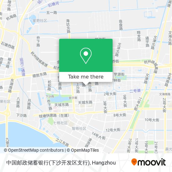 中国邮政储蓄银行(下沙开发区支行) map
