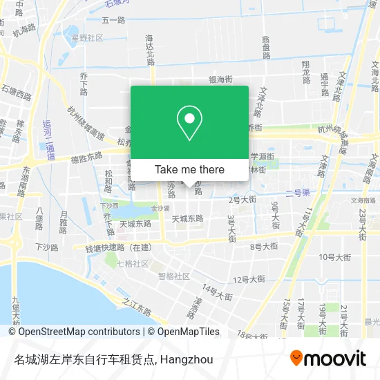 名城湖左岸东自行车租赁点 map