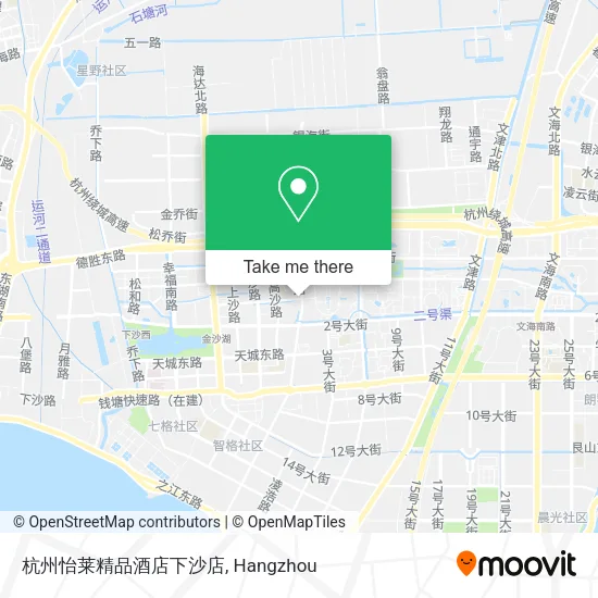杭州怡莱精品酒店下沙店 map