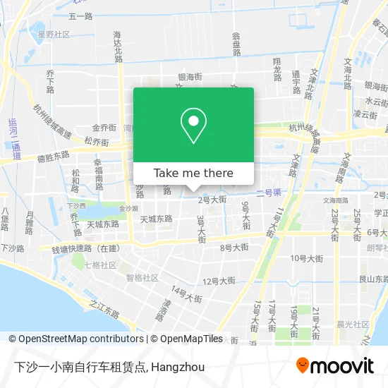 下沙一小南自行车租赁点 map