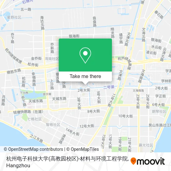 杭州电子科技大学(高教园校区)-材料与环境工程学院 map