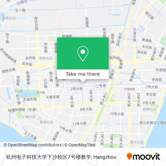 杭州电子科技大学下沙校区7号楼教学 map