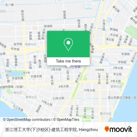 浙江理工大学(下沙校区)-建筑工程学院 map