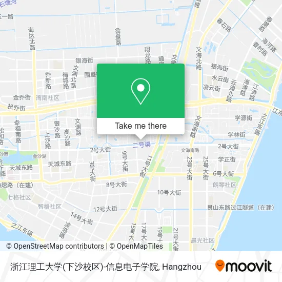 浙江理工大学(下沙校区)-信息电子学院 map
