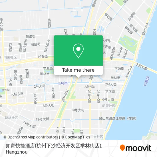 如家快捷酒店(杭州下沙经济开发区学林街店) map