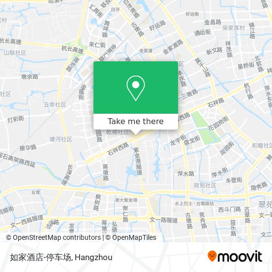 如家酒店-停车场 map