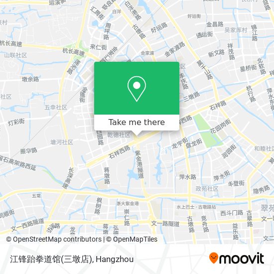 江锋跆拳道馆(三墩店) map