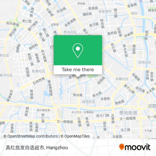 真红批发自选超市 map