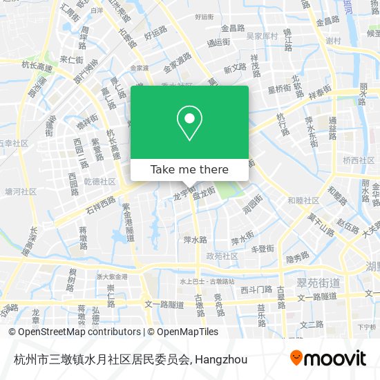 杭州市三墩镇水月社区居民委员会 map